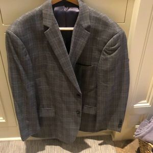 Grey and blue glen paid blazer